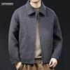 Men's American Style Heavyweight Wool Cashmere Jacket - Double-faced, Thickened, High-end, Plus Size Casual Outerwear for 2025.