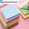 Colorful Adhesive Lined Sticky Notes Pad for Students, Tearable Messaging Reminders, Ins Style