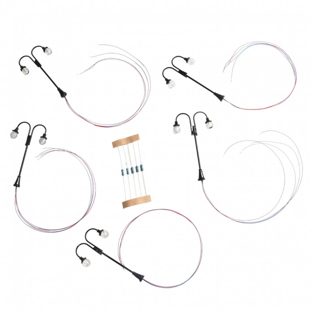 10 cm große Gartenlampen im HO-Maßstab für Eisenbahn- und Gebäudelayouts. Praktisch