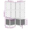 Vidaxl Garden Planter With Trellis, Black, 80X80X136 Cm, Pp