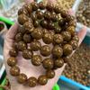 Men's Purple Gold Rat Light Bead Bracelet: High-Quality Single Strand with Semi-Solid Original Seed Buddhist Prayer Beads