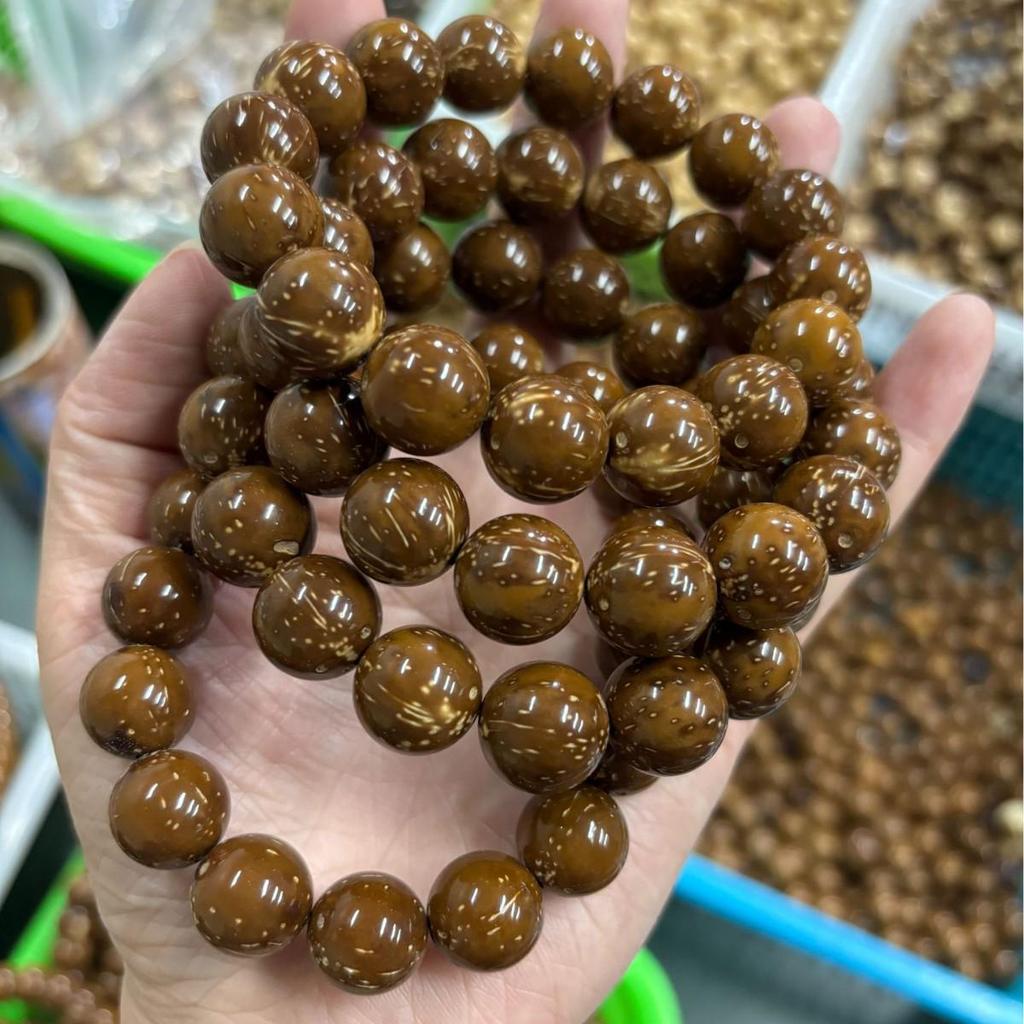 Men's Purple Gold Rat Light Bead Bracelet: High-Quality Single Strand with Semi-Solid Original Seed Buddhist Prayer Beads