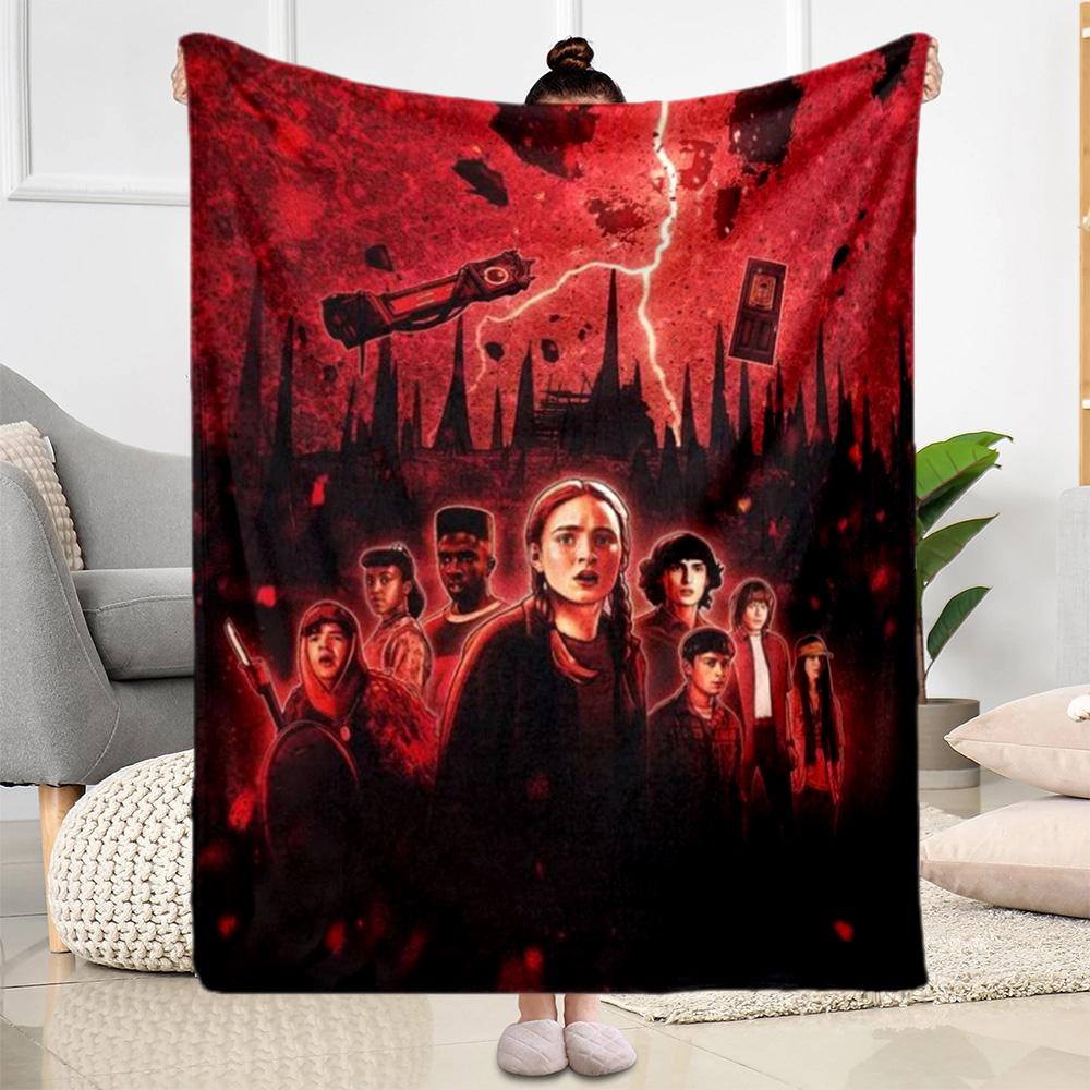 Stranger Things Blanket Suitable for sofas,travel, living rooms also a good gift for friends and family Suitable for all seasons.