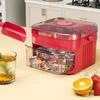 Yousheng Ice Cube Mold with Lid And Ice Shovel Stackable Double Layer Ice Tray Pull-Out Ice Drawer Ice Cube Maker for Cocktail Whiskey