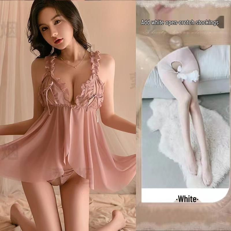 2025 Flirty Plus Size Lingerie: Small Bust Nightgown for Pure Desire