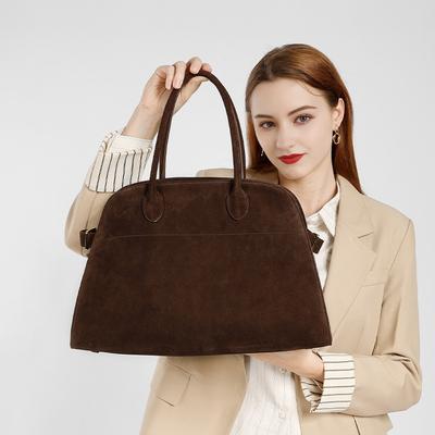 Women's Autumn and Winter Retro Large-capacity Tote Bag, Premium Texture Niche Matte Cowhide Suede Handbag
