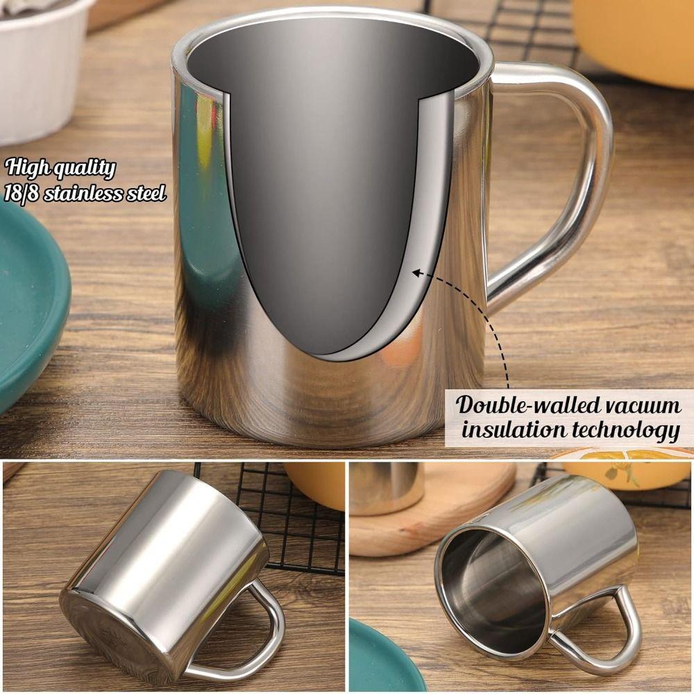 Shatterproof Drinking Water Cup Stainless Steel Travel Tumbler Jug BPA Free Coffee Mug  Milk