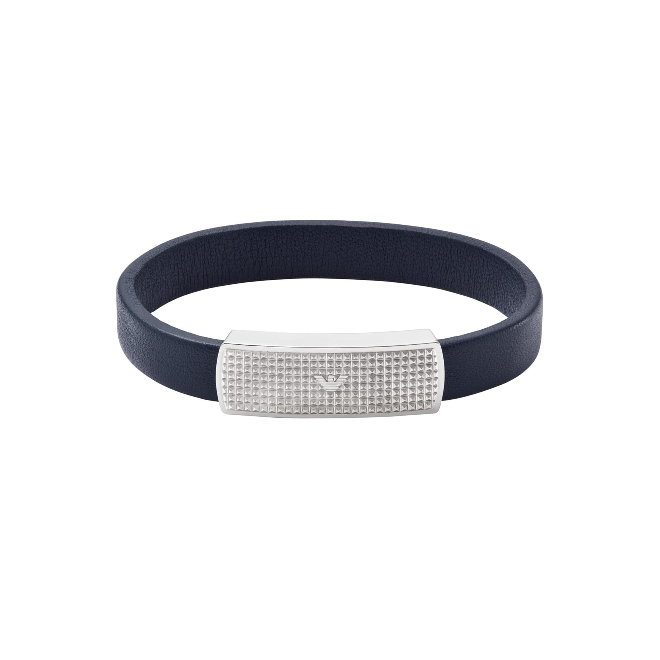 

Мужской браслет Emporio Armani из синей кожи для ID EGS2987040, синий