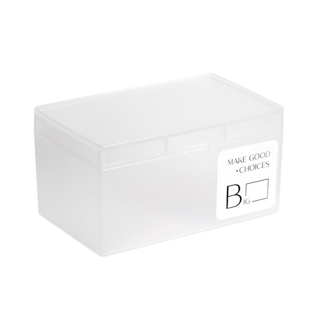 

Plastic Empty Transparent Storage Box Frosted Card Stickers Organizer Home B