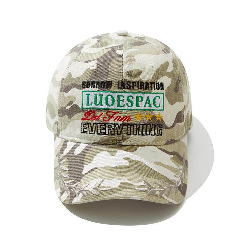 Embroidered baseball cap spring new casual couple showing small face big head circumference cap trendy brand