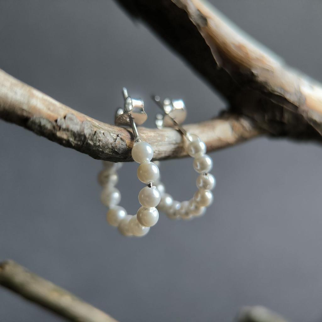 Silver Earrings with Natural Pearls 4.75ct (2186557)