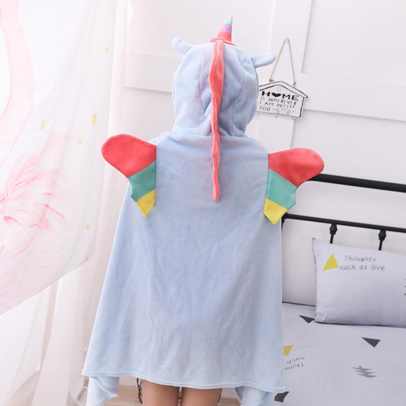 Cute Pink Unicorn Blanket Soft Plush Toys Animal Doll Office Sofa Sleeping Blanket Christmas Gift for Children Girls