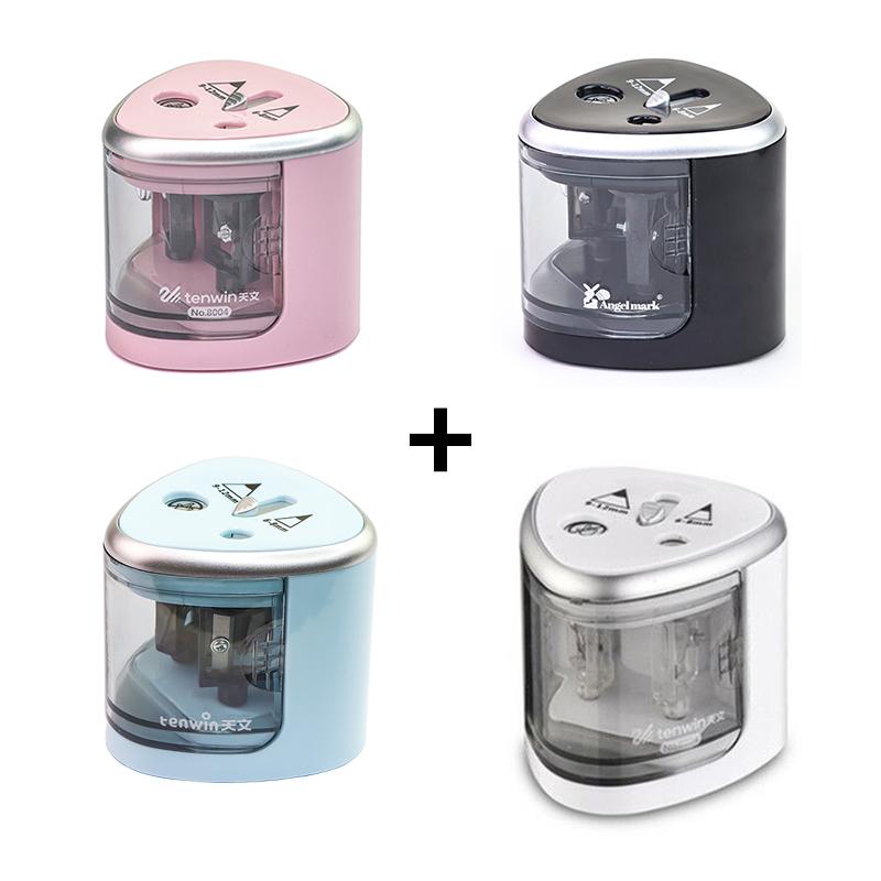 Tenwin Automatic pencil sharpener Two-hole Electric Switch Pencil Sharpener stationery Home Office School Supplies