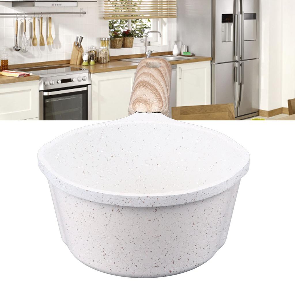 Kitchen Sauce Pan Prevents Stick Deepening Height   Stone Sauce Pot with Pour Spouts for Pouring Oil Milk Heating Frying