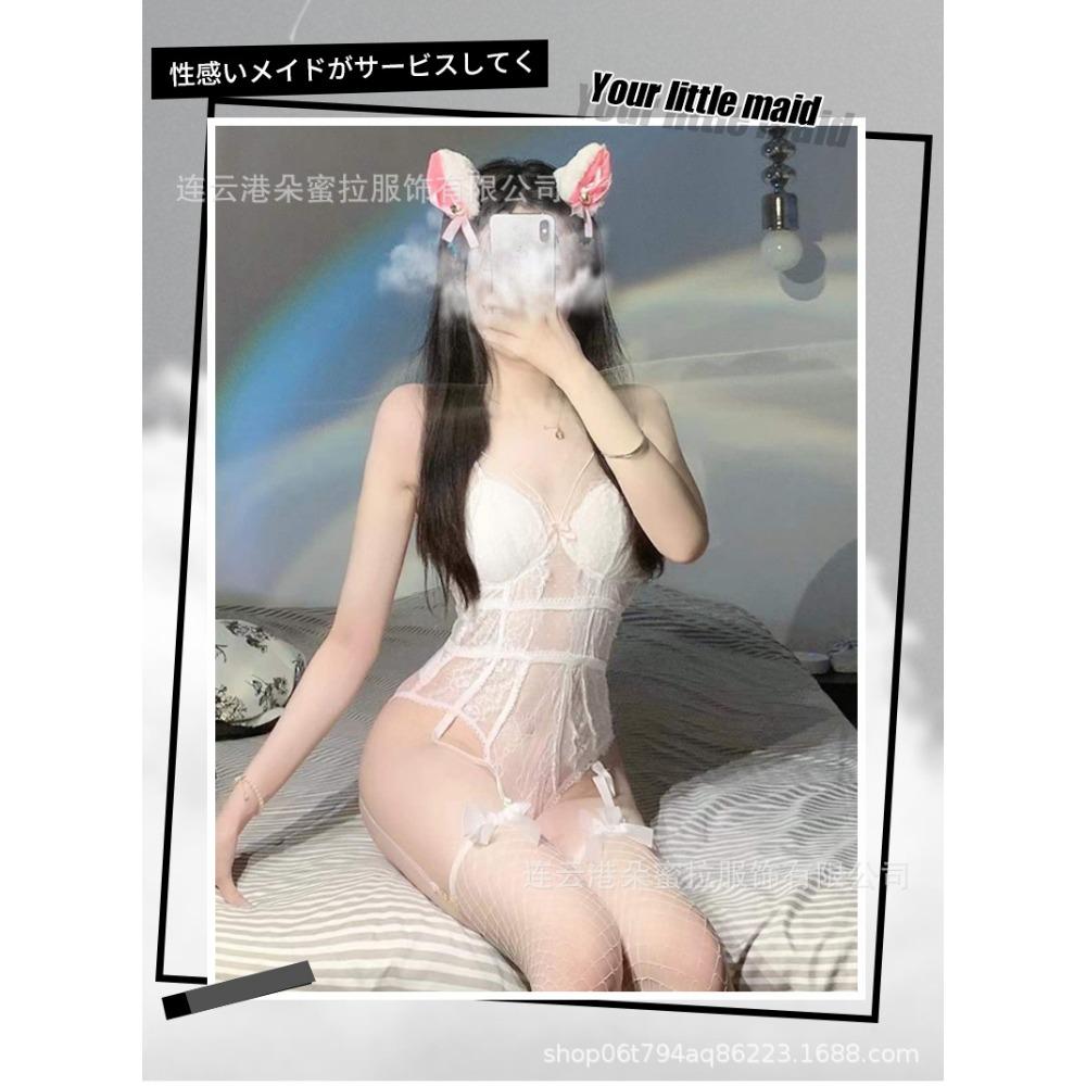 Domila Sexy Underwear Lace Temptation Transparent Hollow Sexy Onesie Women's Hot Open Uniform Suit