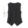 Fashionable New Linen Vest Thin Women's Vest High-end Slim Fit Short Sleeveless Suit V-neck Camisole Jacket009