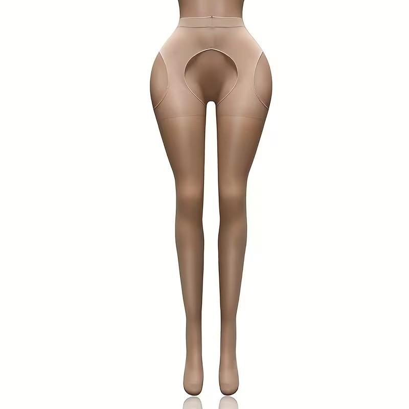 Side Open Sexy Stocking Soft Top Thigh High Stockings Open Suspender Garter Belt Lingerie Women'S Tights Pantyhose