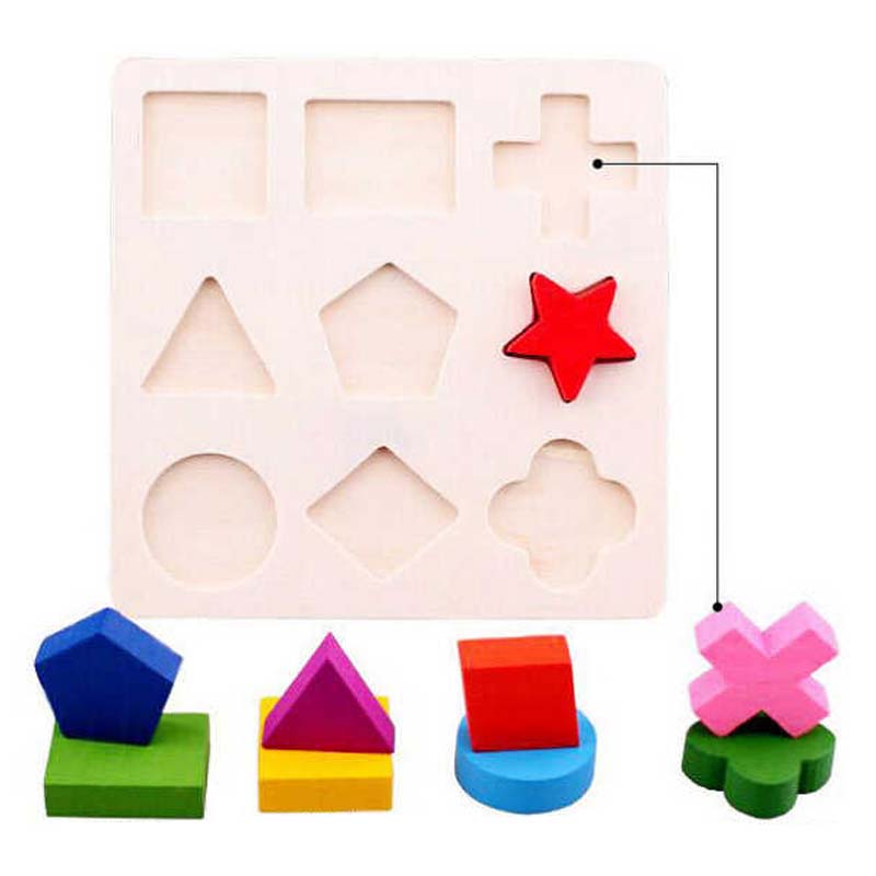 Children  Montessori Puzzles Wooden Toys for Shape Cognition Early Educational Learning Kids Games Child Birthday Gifts TMZ