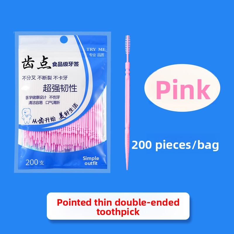 Double-ended Disposable Bagged Toothpicks for Cleaning Between Teeth