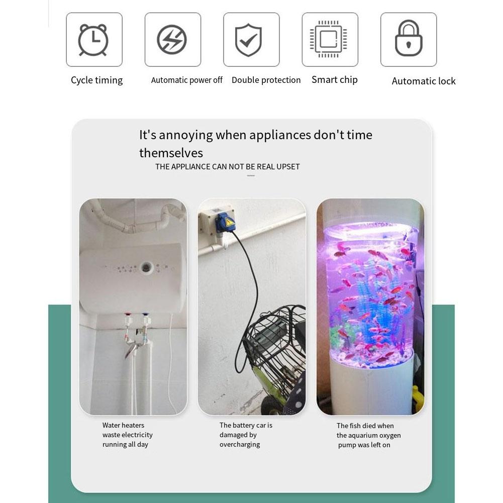 Mechanical Timer Switch for Automatic Power Off Countdown from 15 Minutes To 9 Hours Energy Saving Socket AC 230V