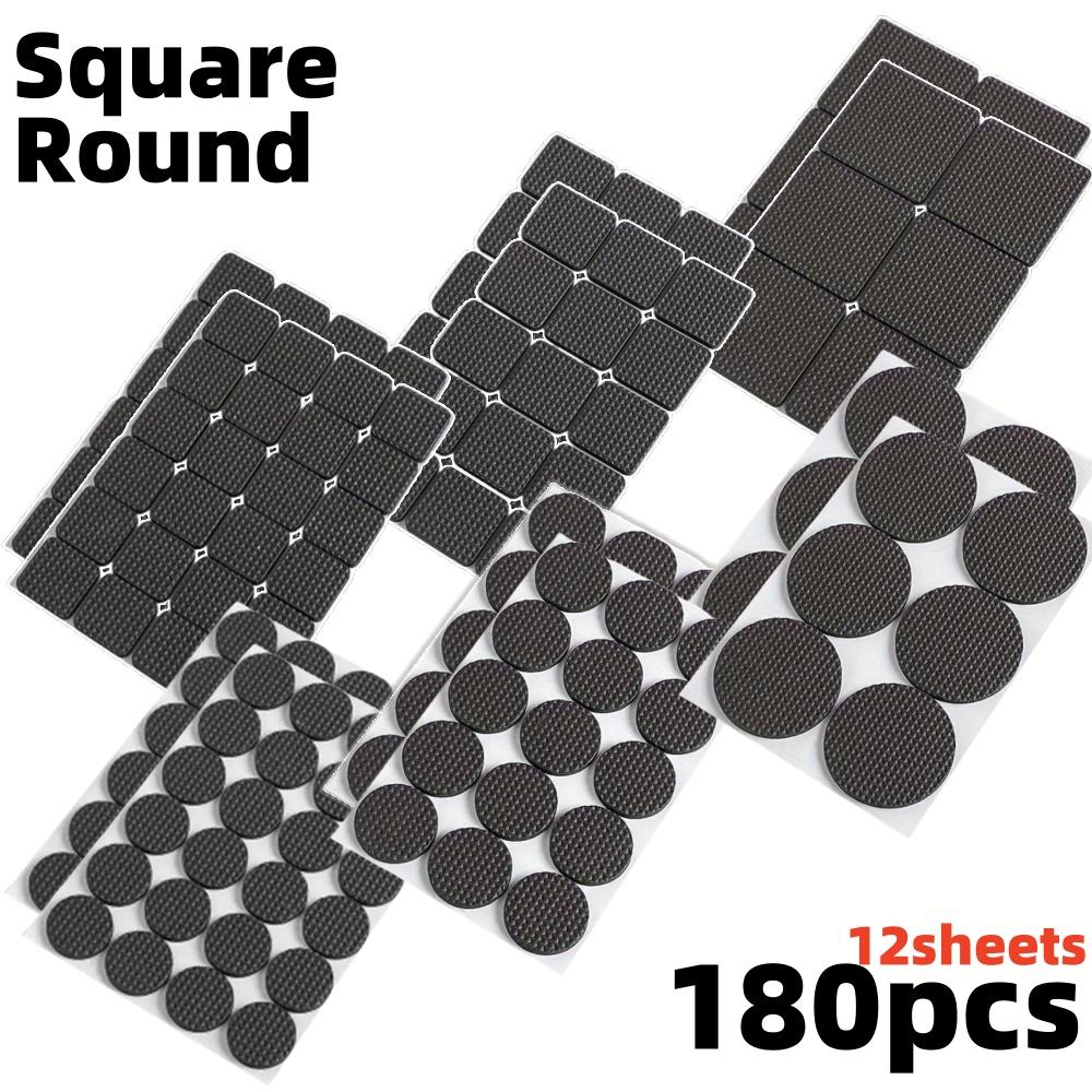 12/180pcs Seat Furniture Silent Pads Table Chair Foot Protection Multi-functional Sticky Mat Set Anti-Slip Home Floor Protector