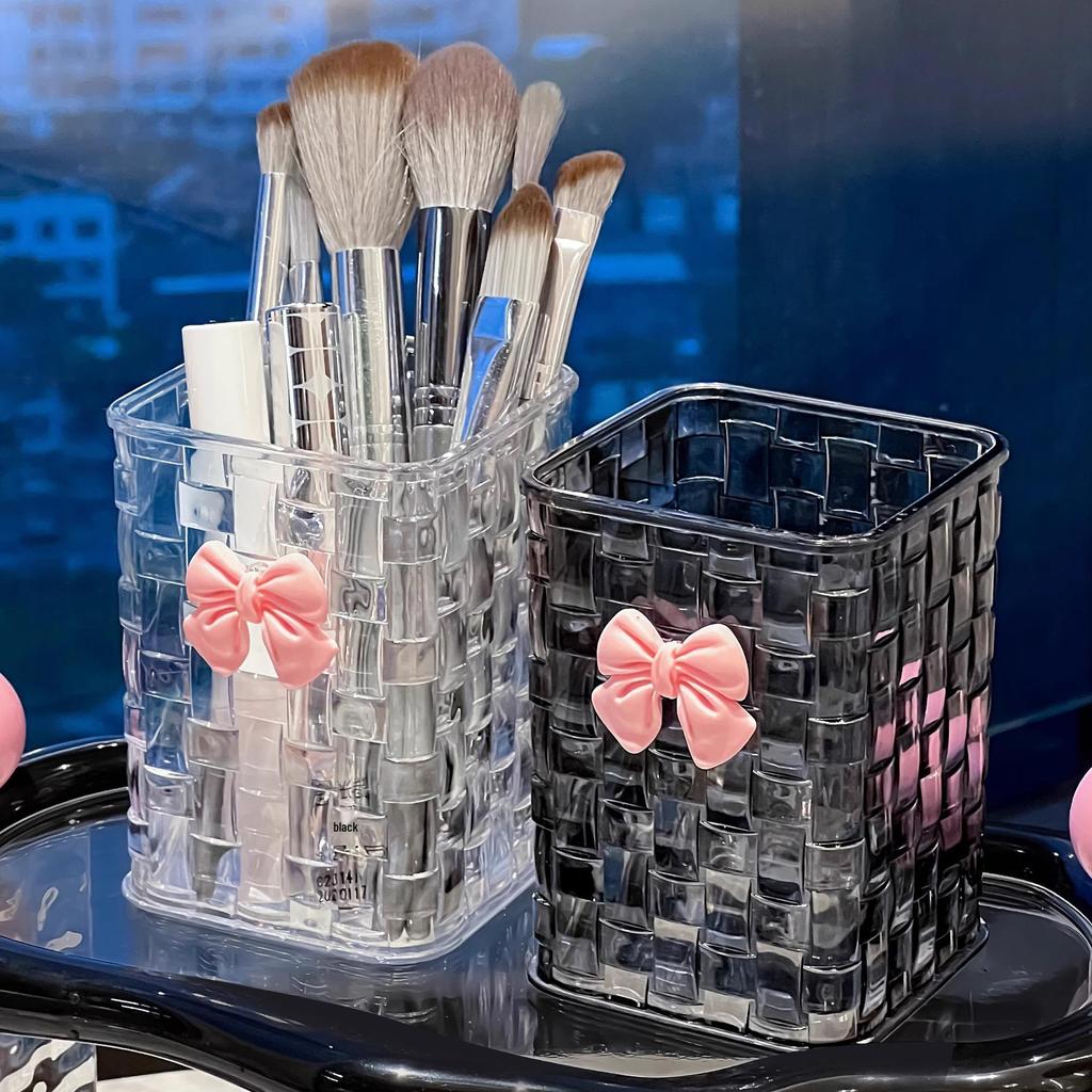 Průhledný stolní organizér na tužky pro kancelářský nebo studentský stůl