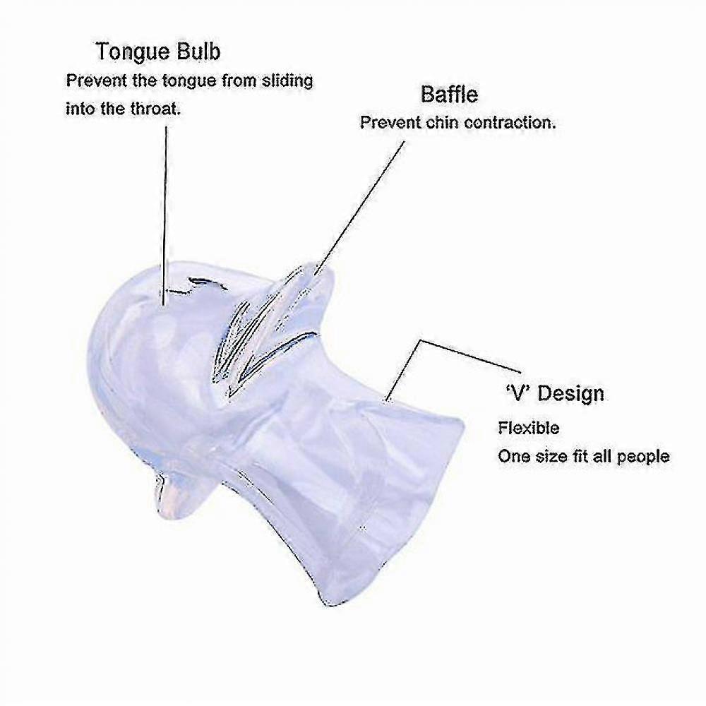 Anti Snoring Tongue Soft Transparent Medical Silicone Sleep Apnea Night Guard Stop Snore Tongue Retainer AQV ODJ S05