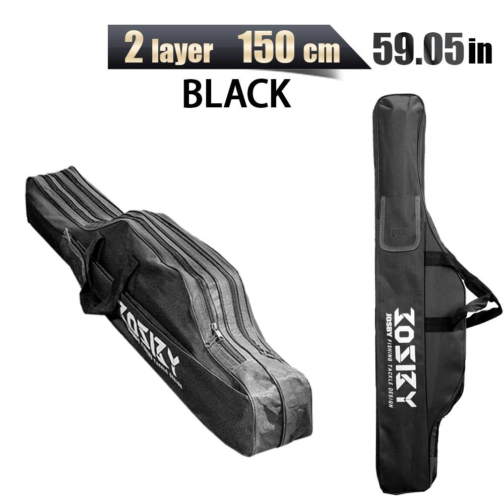 JOSBY 182CM-60CM Retractable Foldable Portable Waterproof Multi-Layer 2 3 Layer Oxford Cloth Fishing Rod Gun Bag Box Convenient