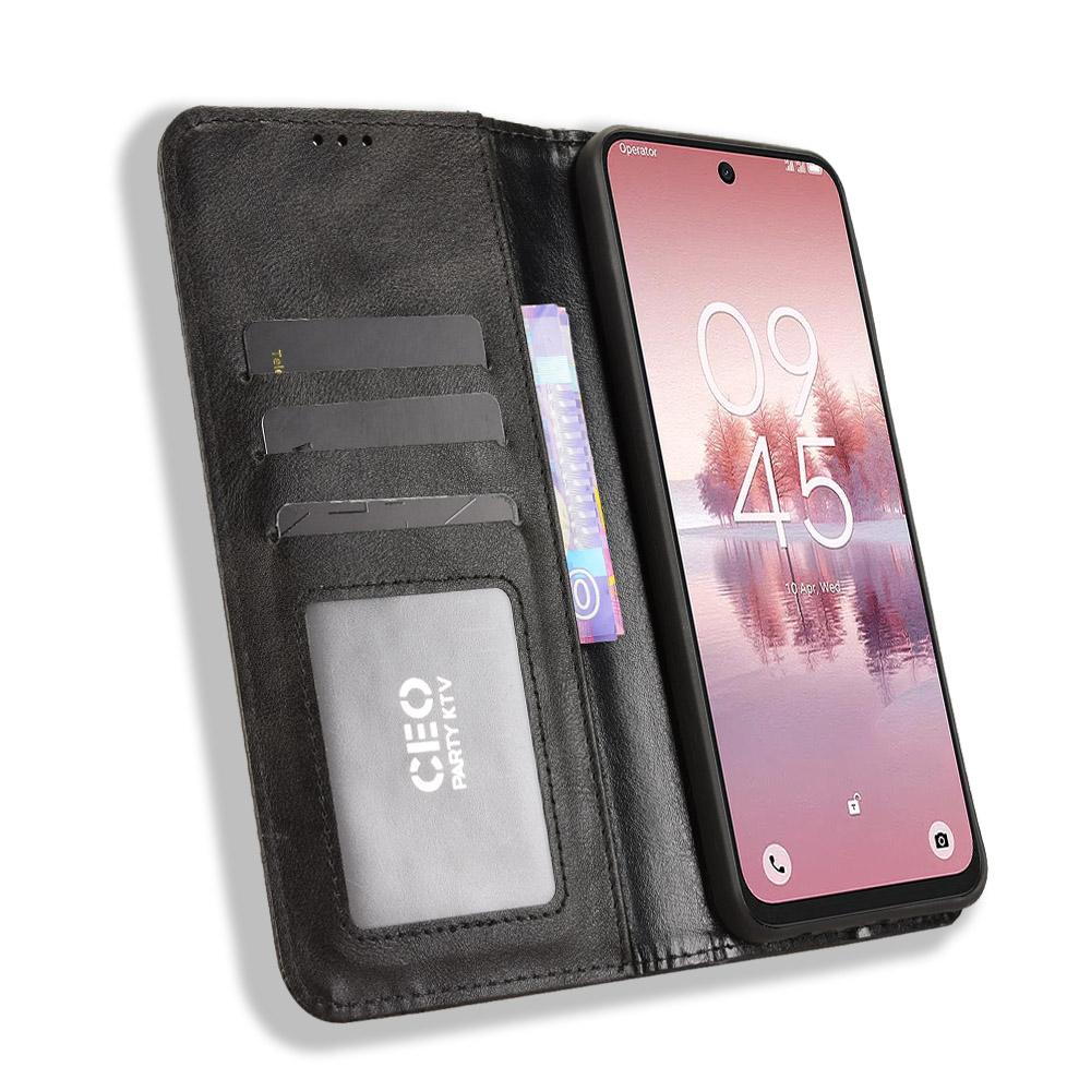 Pro TCL 60 SE NxtPaper 5G Kožené pouzdro Peněženka Stojánek Retro Textura Kryt na telefon