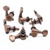 1Set Electric Guitar Tuning Pegs Guitar Tuners Machine Head Small Square Handle Red Copper/Bronze