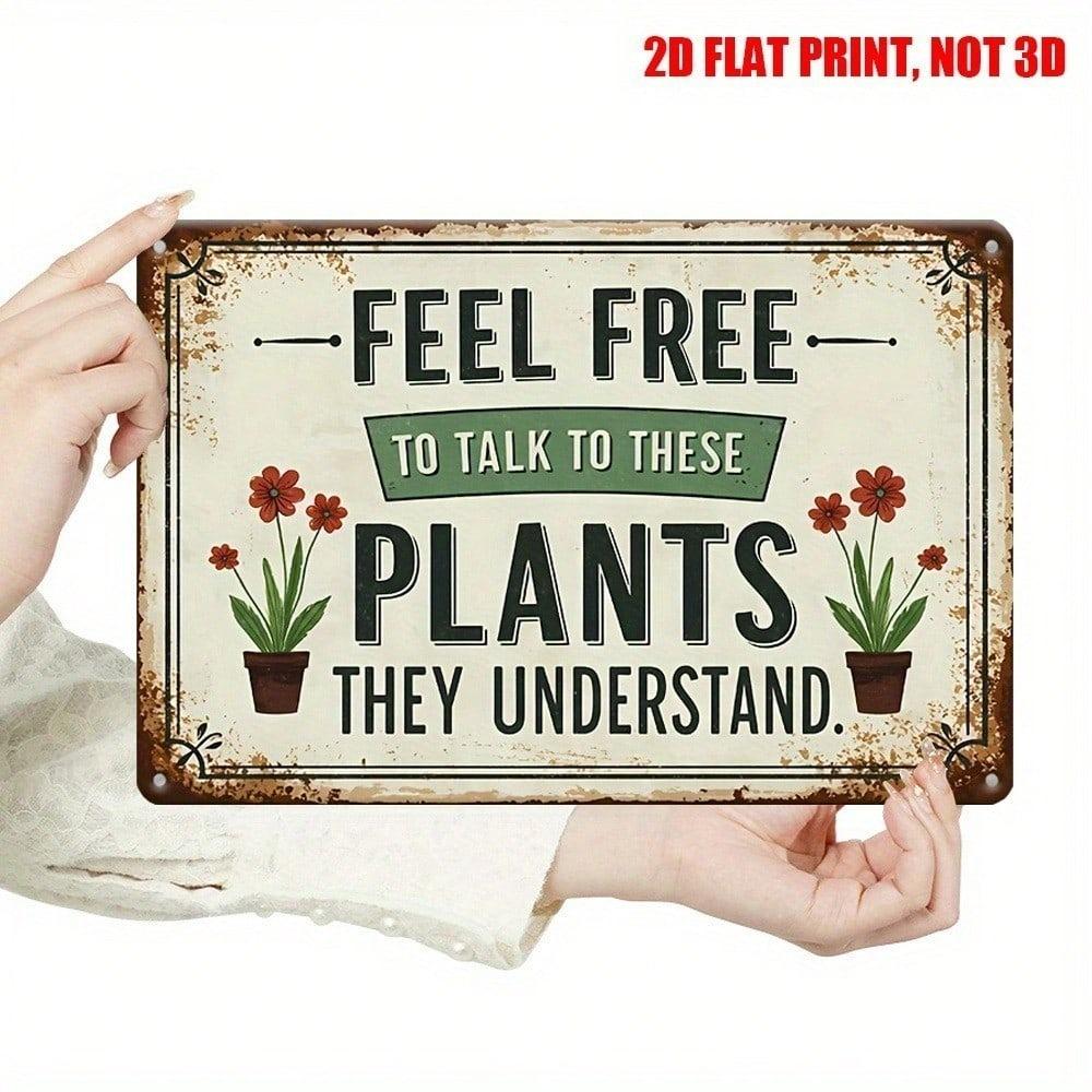Vintage Botanical Metal Sign Garden Wall Decor Plant Lover Home Decoration