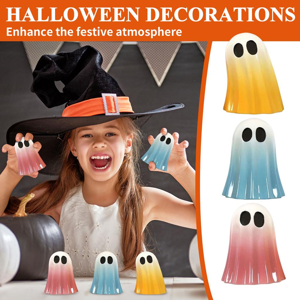 3pc Cute Halloween Decor,Spooky Tabletop Figurines,Holiday Decorations,Holiday Gifts For Friends