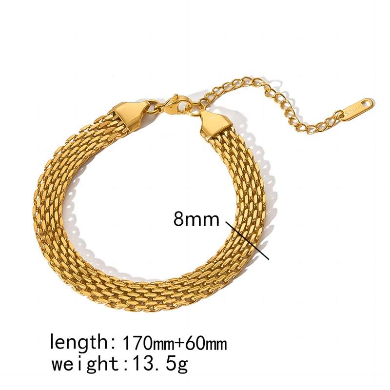 European And American Titanium Steel Bracelet Diy Bracelet 18k Gold Plated Non Fading Stainless Steel Chain Bracelet