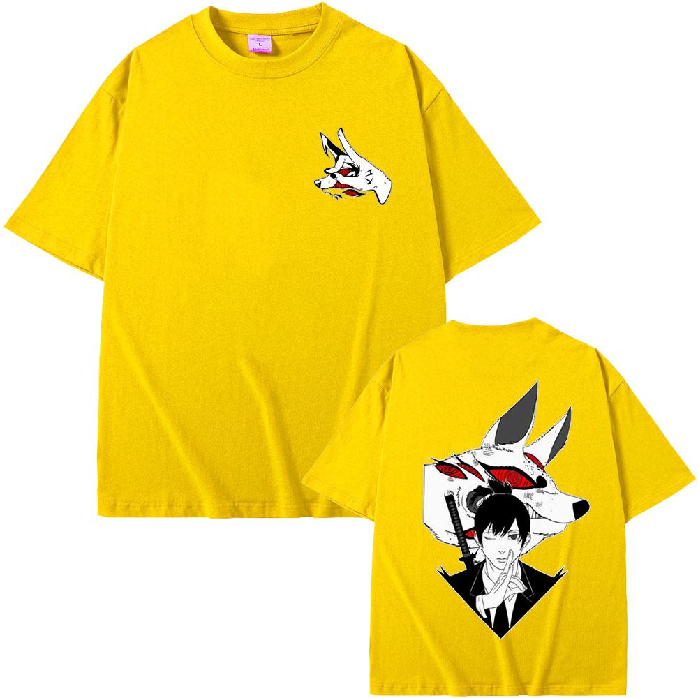 Anime Chainsaw Man Hayakawa Aki Summon Fox Devil Kon Graphic Tshirt Summer Men Women Fashion Manga Lovers Merch T Shirts Tops