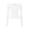 Spicy Lace Off-Shoulder Crop Top: Women's One-Shoulder Long-Sleeve, Waist-Cinching, Sexy Style.