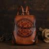 Borse da Viaggio Vintage Totem Inciso Fatto a Mano Grande Capacità Tempo Libero Versatile Zaino da Donna