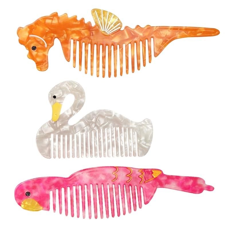 Haarkamm in Zeichentrickfiguren-Form mit glatten Acetat-Zinken für das tägliche Styling, für Männer, Frauen, Kinder