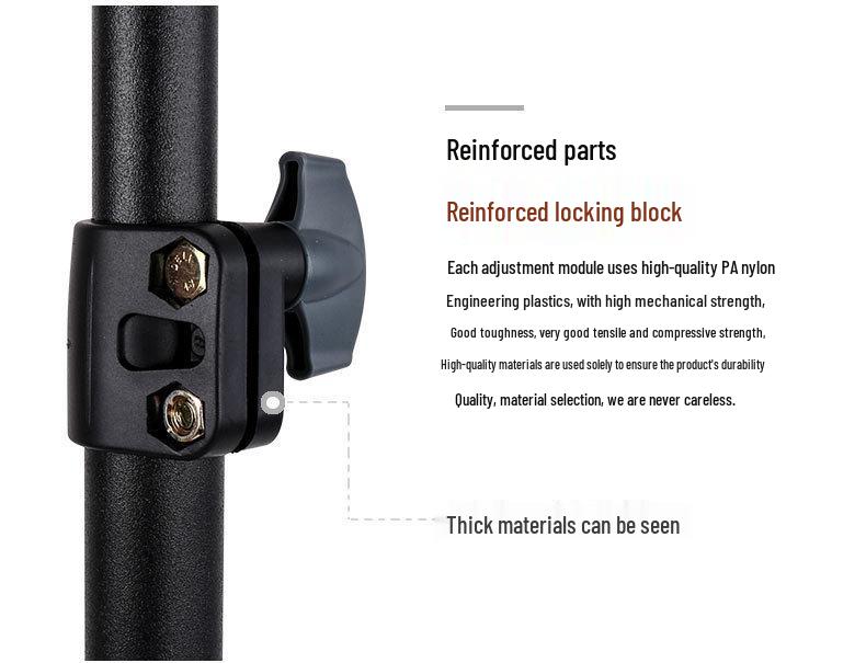 2.1m Frosted Live Broadcast Tripod with Selfie and Photography Light Stand for Mobile Phones.