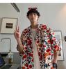 Men's Hawaiian Floral Short-Sleeve Shirt - Trendy, Lightweight, High-End Hong Kong Style Design