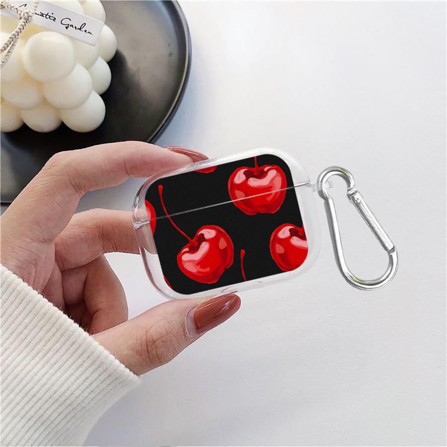 

Clear Earphone Cases Cover Case For Airpods 4 2 Pro 3 Pro2 1 Pro3 Red Cherry Airpods Pro 2
