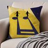 Romantic American Movie LLa La Land Cushion Cover Pillowcase Antidustmite Invisible Zipper Short Plush Sofa Cushion