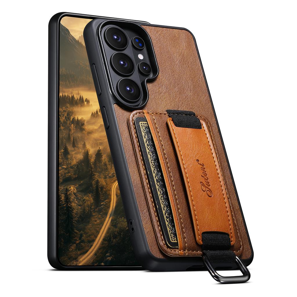 Wrist strap Wallet Faux Leather Kickstand Case Phone Case Feel For Samsung Galaxy S26 Ultra S25 Plus S24 S23 S22 Note20 Ultra