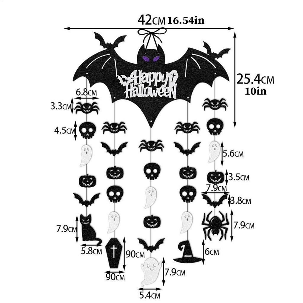 Halloween Bats Wall Decor Bat Door Hangable Sign Decorations Home Decor For Haunted House Porches Fireplaces Party Porch