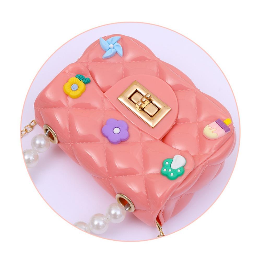 Ručne vyrobená záplata DIY mini taška reťazka crossbody taška princezná taška detská peňaženka na drobné gélová taška