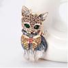Exquisite Colorful Cat Metal Brooch Women's Men's Clothing Accessories Animal Brooches Children's Holiday Gift