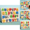 Wooden Cartoon Number And Letter Puzzle Board For Kids Educational Learning Play