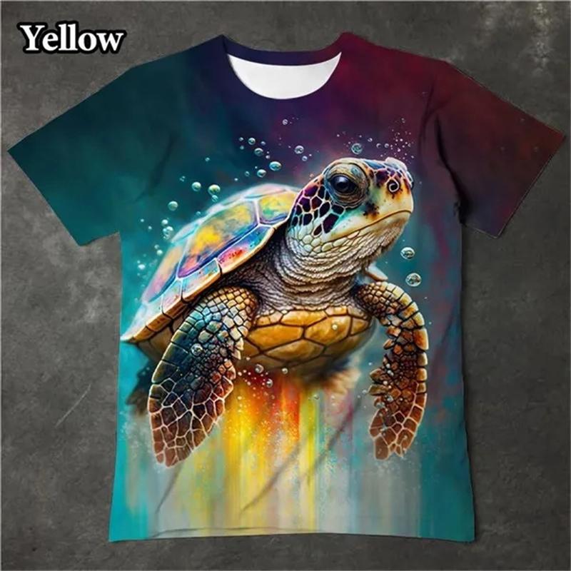 Summer Cute Sea Turtle 3D Print T-shirts Women Streetwear Casual Fashion Y2k Short Sleeve T Shirt O-neck Tees Tops Clothing