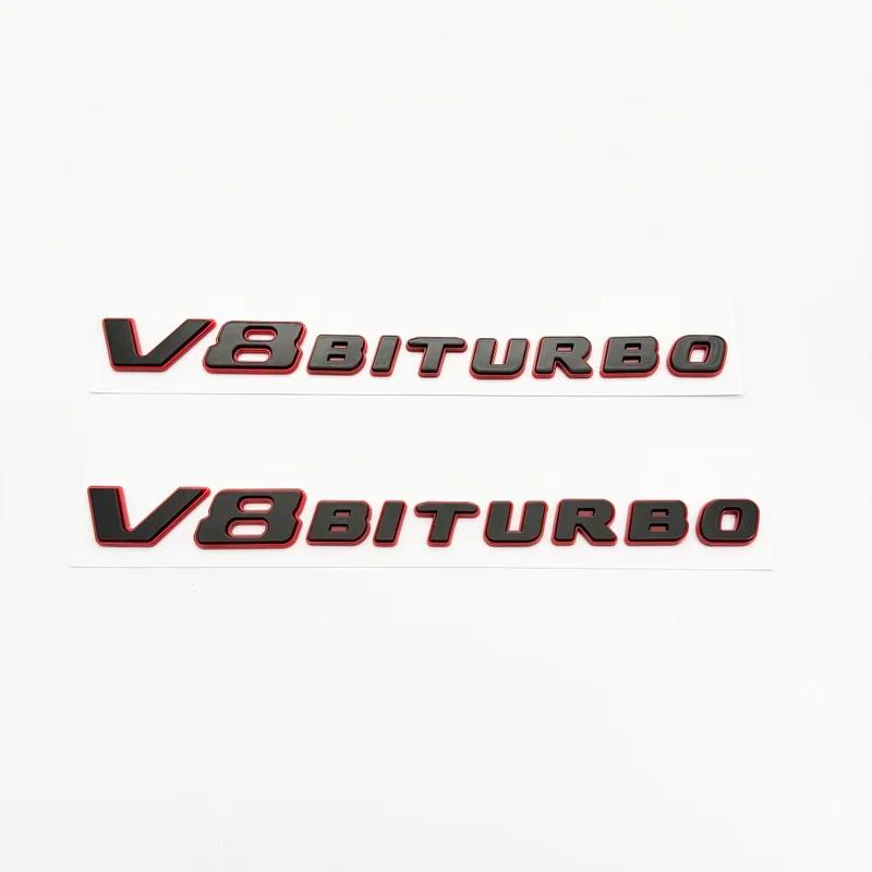 GSNL1 GSNL10 3D Letters Car ABS Side Trunk Emblem V8BITURBO Logo Sticker for Mercedes-Benz W205 C63 C63S Series Accessories