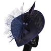 Popular European And American Hemp Yarn Headgear Bridal Hair Accessories Banquet Photo Gift Hat Feather Headgear