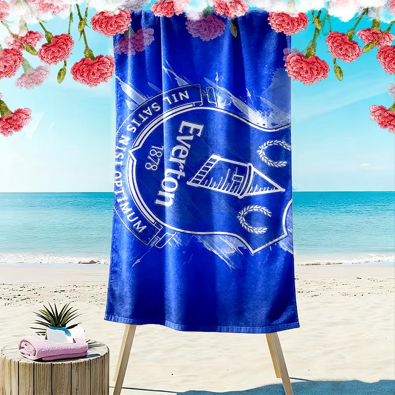 Telo Mare Stampato Everton FC, Grande Morbido Asciugatura Rapida per Spiaggia Campeggio Nuoto
